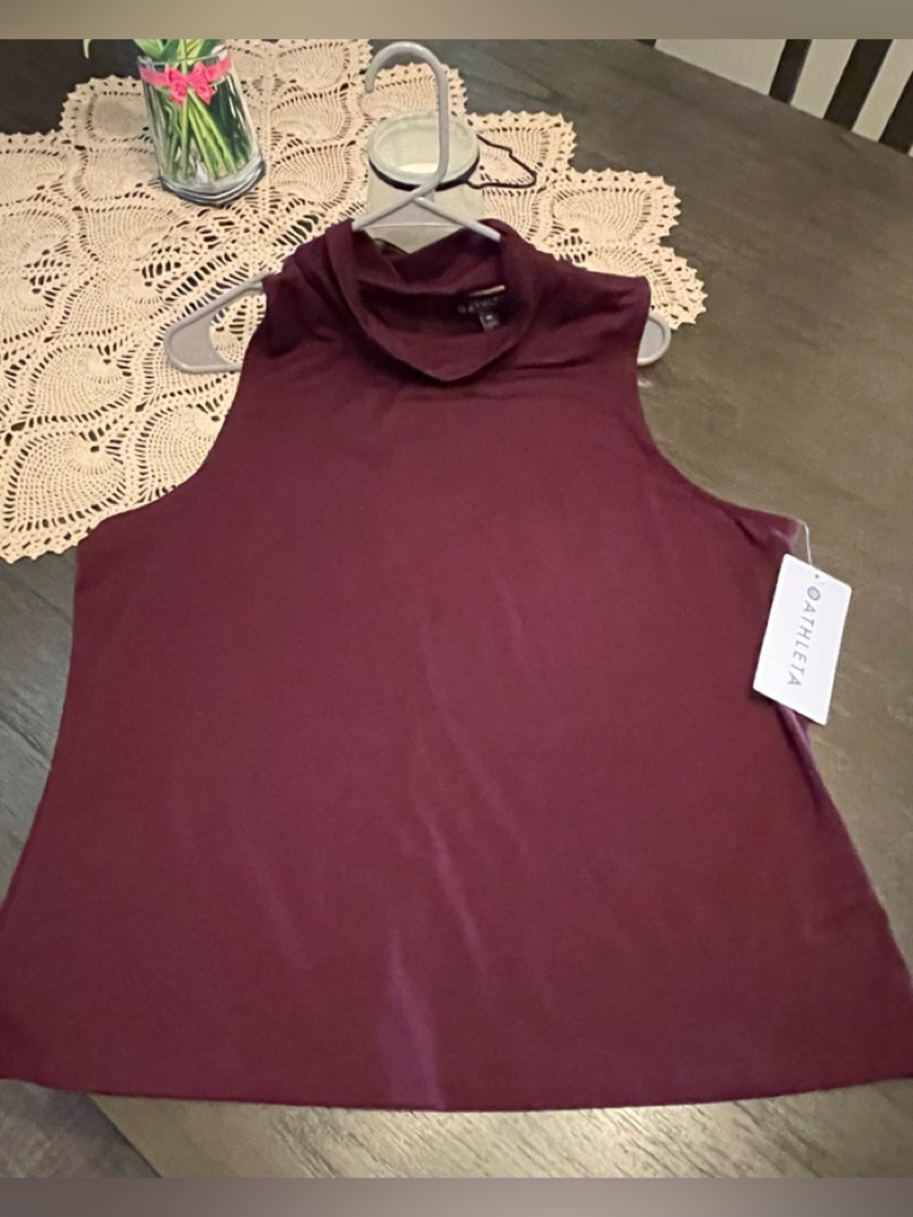 Athleta Threadlight Turtleneck Tank is a sleeveless top NWT